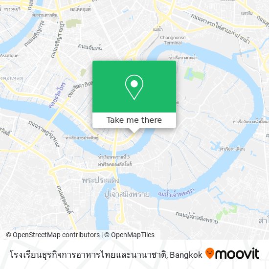 โรงเรียนธุรกิจการอาหารไทยและนานาชาติ map