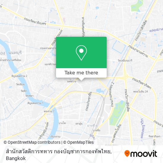 สำนักสวัสดิการทหาร กองบัญชาการกองทัพไทย map