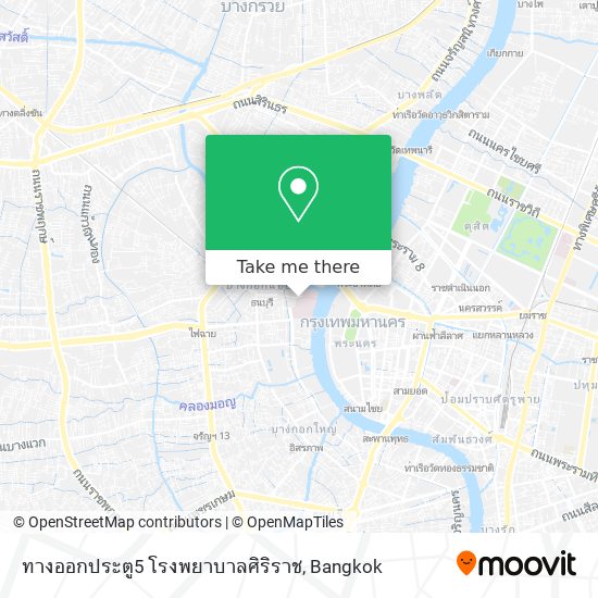 ทางออกประตู5 โรงพยาบาลศิริราช map