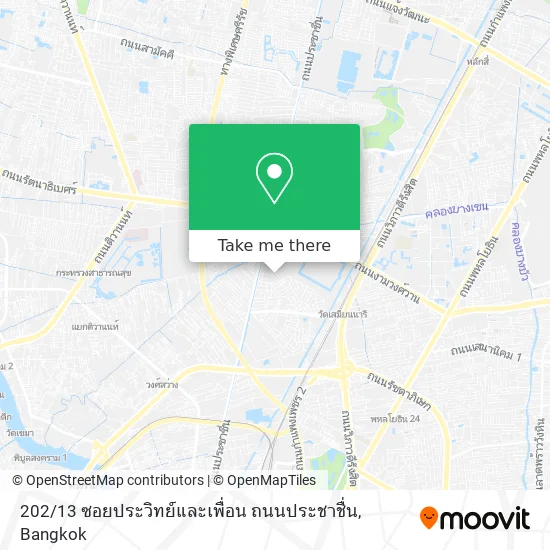 202 / 13 ซอยประวิทย์และเพื่อน ถนนประชาชื่น map