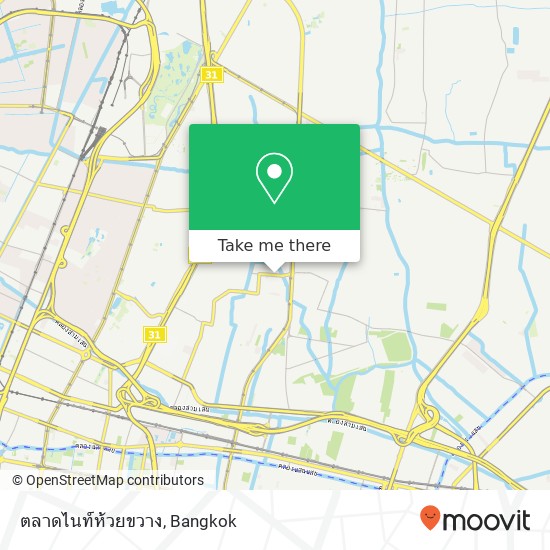 ตลาดไนท์ห้วยขวาง map