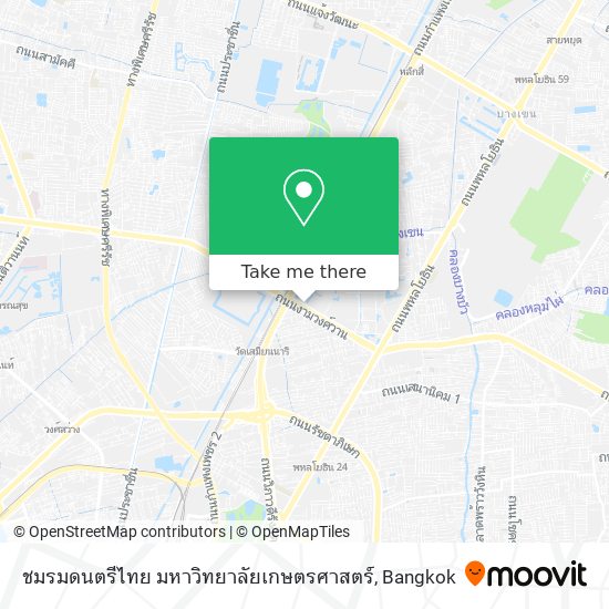 ชมรมดนตรีไทย มหาวิทยาลัยเกษตรศาสตร์ map