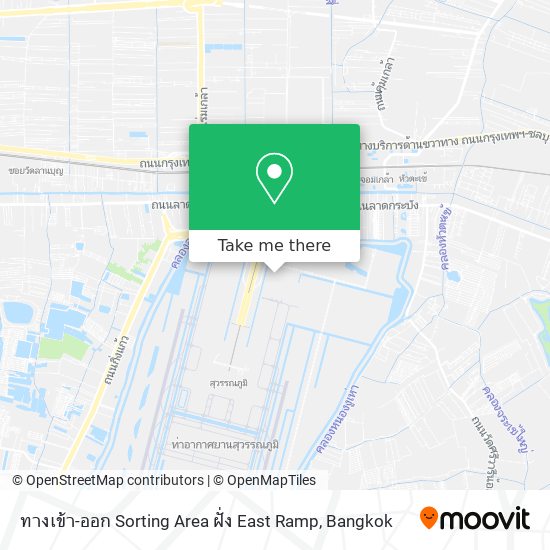 ทางเข้า-ออก Sorting Area ฝั่ง East Ramp map