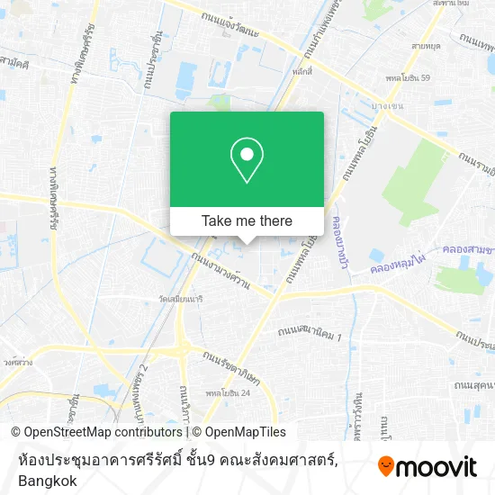 ห้องประชุมอาคารศรีรัศมิ์ ชั้น9 คณะสังคมศาสตร์ map