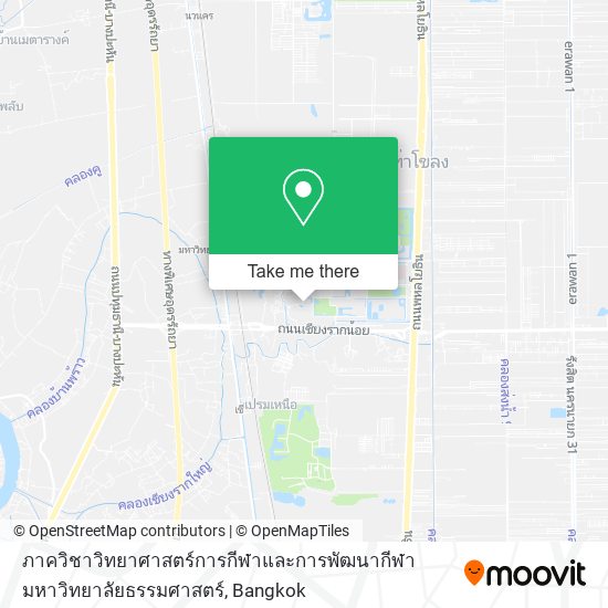 ภาควิชาวิทยาศาสตร์การกีฬาและการพัฒนากีฬา มหาวิทยาลัยธรรมศาสตร์ map