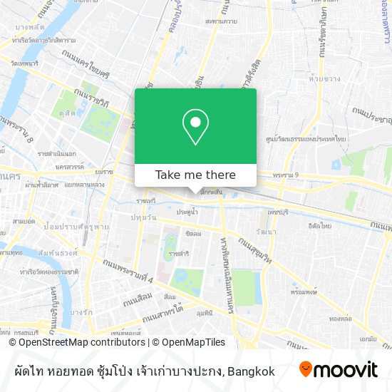 ผัดไท หอยทอด ซุ้มโป่ง เจ้าเก่าบางปะกง map