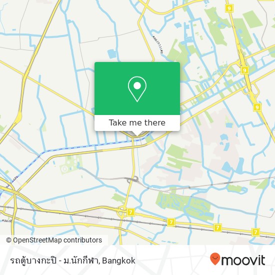 รถตู้บางกะปิ - ม.นักกีฬา map