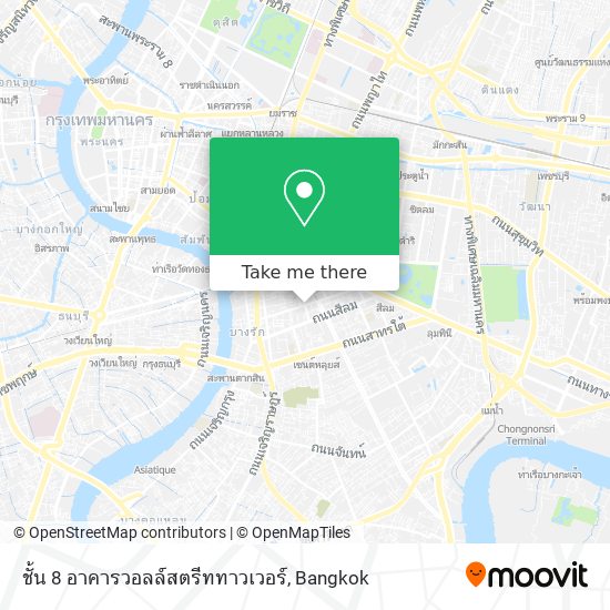 ชั้น 8 อาคารวอลล์สตรีททาวเวอร์ map