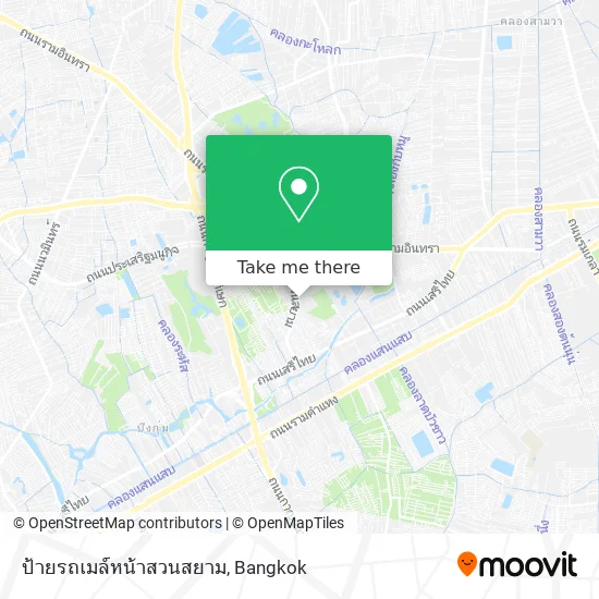 ป้ายรถเมล์หน้าสวนสยาม map