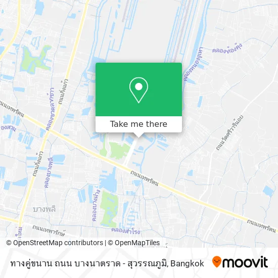 ทางคู่ขนาน ถนน บางนาตราด - สุวรรณภูมิ map