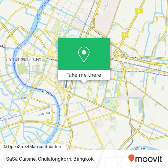 SaSa Cuisine, Chulalongkorn map