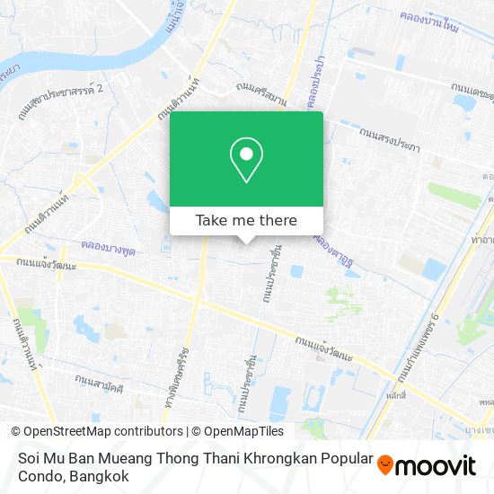 Soi Mu Ban Mueang Thong Thani Khrongkan Popular Condo map