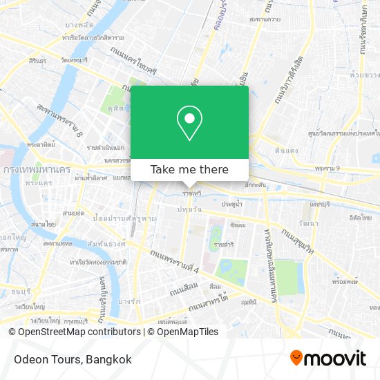 Odeon Tours map