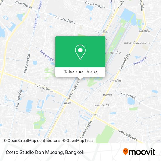 Cotto Studio Don Mueang map
