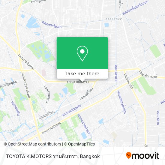 TOYOTA K.MOTORS รามอินทรา map