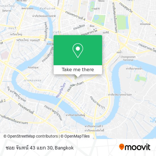 ซอย จันทน์ 43 แยก 30 map