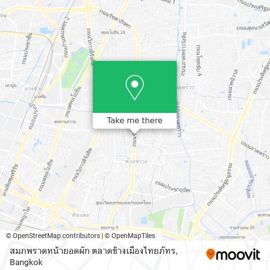 สมภพราดหน้ายอดผัก ตลาดข้างเมืองไทยภัทร map