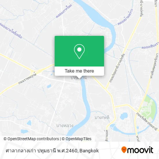 ศาลากลางเก่า ปทุมธานี พ.ศ.2460 map
