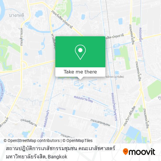 สถานปฏิบัติการเภสัชกรรมชุมชน คณะเภสัชศาสตร์ มหาวิทยาลัยรังสิต map