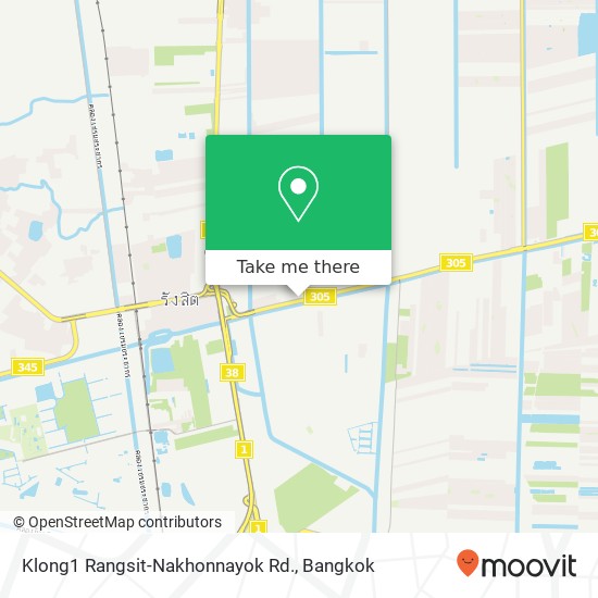 Klong1 Rangsit-Nakhonnayok Rd. map