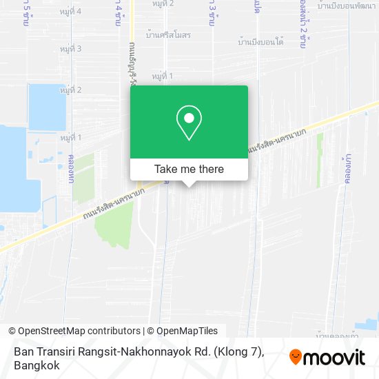 Ban Transiri Rangsit-Nakhonnayok Rd. (Klong 7) map