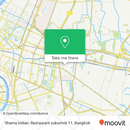 Shama indian. Restaurant sukumvit 11 map