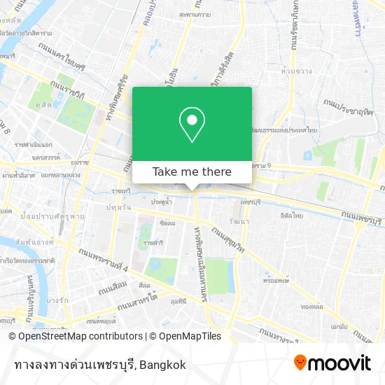 ทางลงทางด่วนเพชรบุรี map