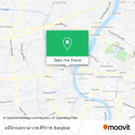 คลินิกนอกเวลา,รพ.ศิริราช map