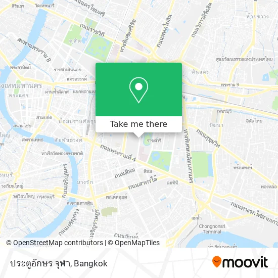 ประตูอักษร จุฬา map