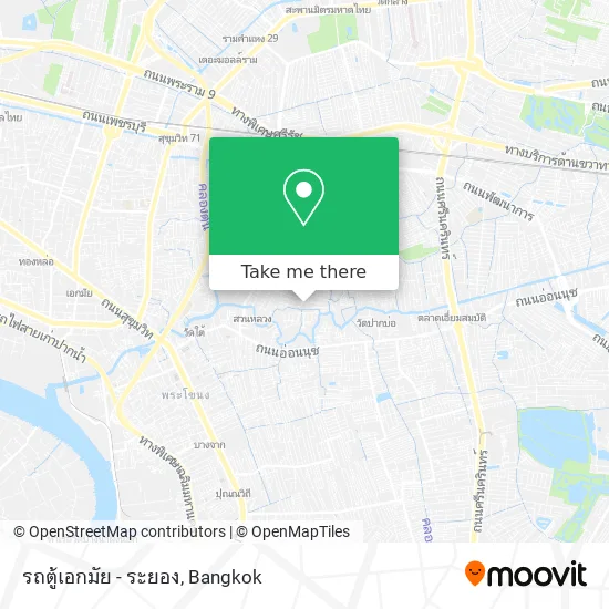 รถตู้เอกมัย - ระยอง map