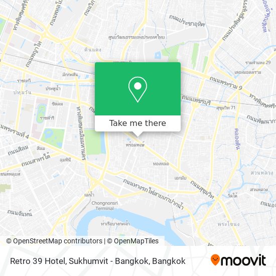 Retro 39 Hotel, Sukhumvit - Bangkok map