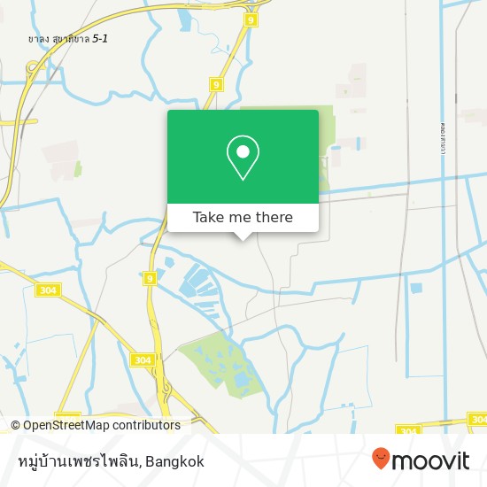 หมู่บ้านเพชรไพลิน map