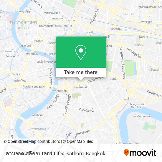 ลานจอดเฮลิคอปเตอร์ Life@sathorn map