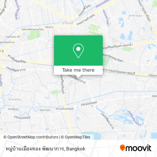 หมู่บ้านเมืองทอง พัฒนาการ map