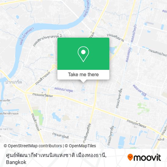 ศูนย์พัฒนากีฬาเทนนิสแห่งชาติ เมืองทองธานี map