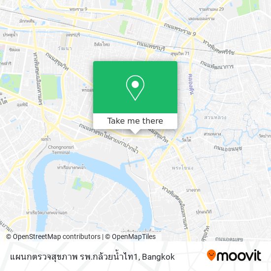 แผนกตรวจสุขภาพ รพ.กล้วยน้ำไท1 map