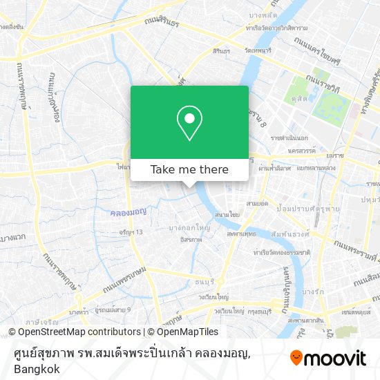 ศูนย์สุขภาพ รพ.สมเด็จพระปิ่นเกล้า คลองมอญ map