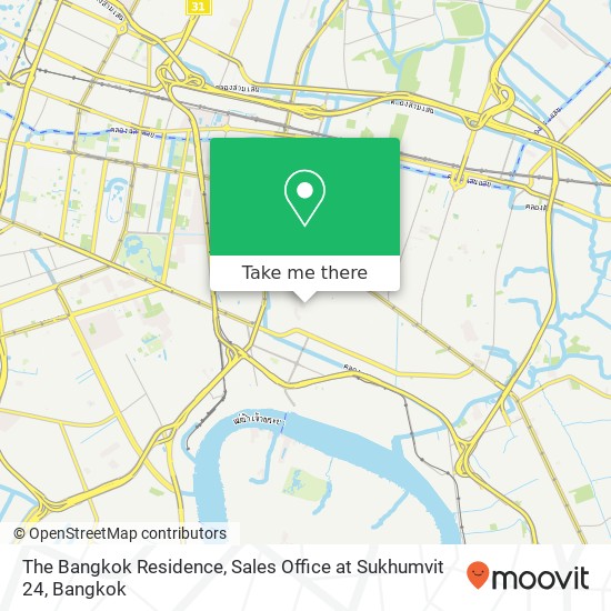 The Bangkok Residence, Sales Office at Sukhumvit 24 map
