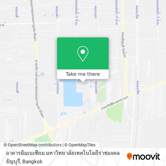 อาคารยิมเนเซียม มหาวิทยาลัยเทคโนโลยีราชมงคลธัญบุรี map