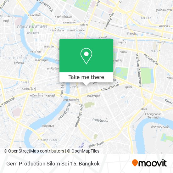 Gem Production Silom Soi 15 map