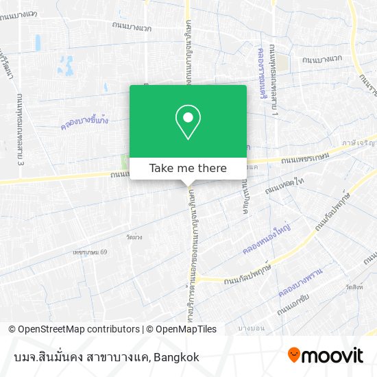 บมจ.สินมั่นคง สาขาบางแค map