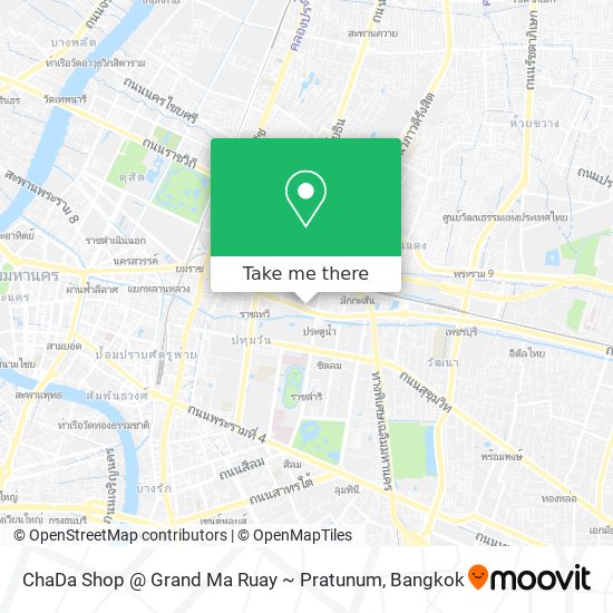 ChaDa Shop @ Grand Ma Ruay ~ Pratunum map
