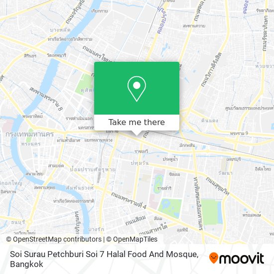 Soi Surau Petchburi Soi 7 Halal Food And Mosque map