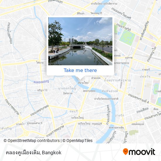 คลองคูเมืองเดิม map