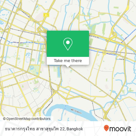 ธนาคารกรุงไทย สาขาสุขุมวิท 22 map