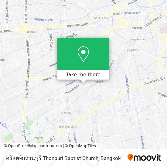 คริสตจักรธนบุรี Thonburi Baptist Church map
