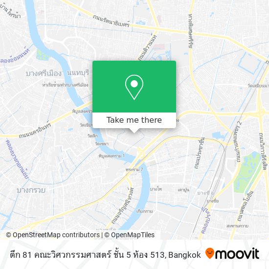 ตึก 81 คณะวิศวกรรมศาสตร์ ชั้น 5 ห้อง 513 map