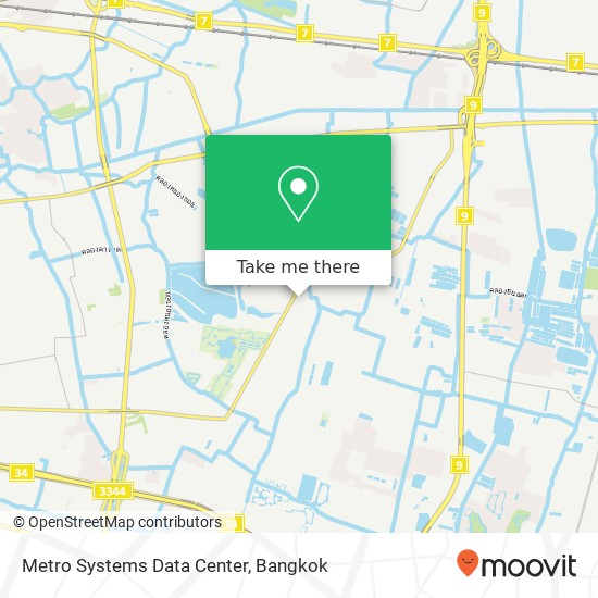 Metro Systems Data Center map
