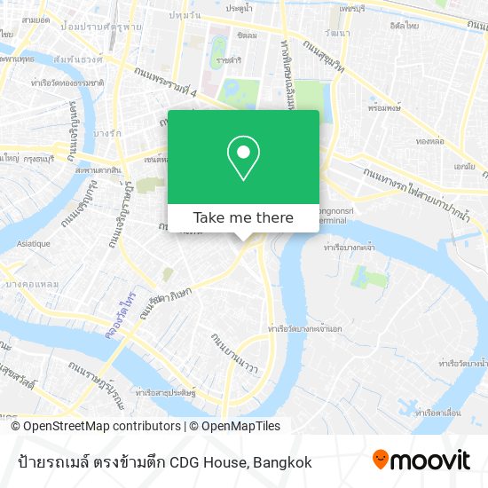ป้ายรถเมล์ ตรงข้ามตึก CDG House map