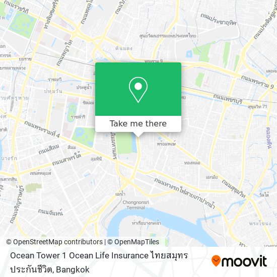 Ocean Tower 1 Ocean Life Insurance ไทยสมุทรประกันชีวิต map